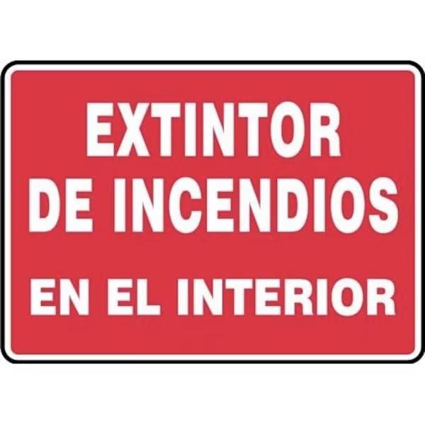 Accuform Safety Sign FIRE EXTINGUISHER INSIDE SHMFXG425XP - main